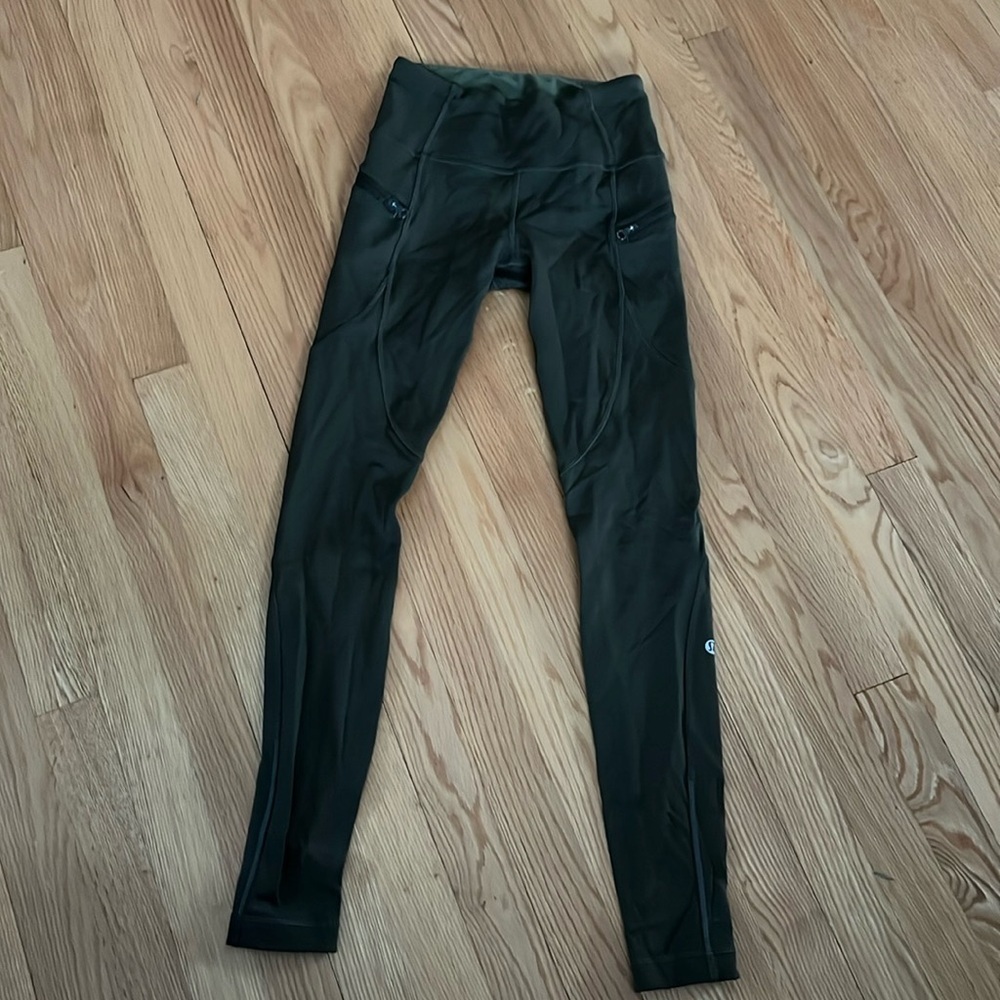 Lululemon dark green leggings